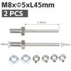 2 Pcs Precision Steel Wheel Axles with Stop Nuts 3/4/5/6MM for RC Aircraft Landing Gear Assembly