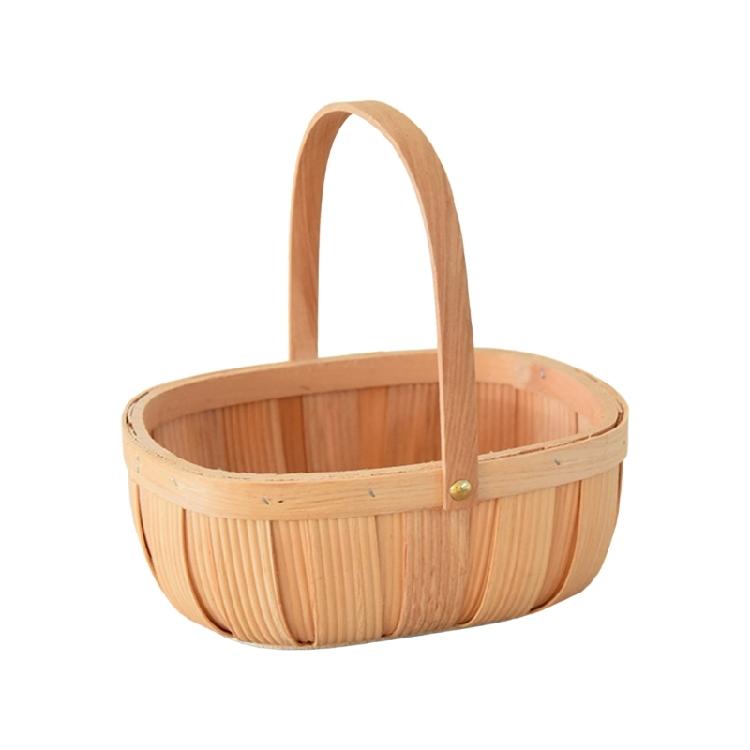 Элегантная прочная бамбуковая корзина Домашний аксессуар Декорация для центра стола и сезонных украшений Ежедневное использование S 990₽