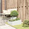 Garden Planter White 60 X 60 X 50 Cm Cold Rolled Steel