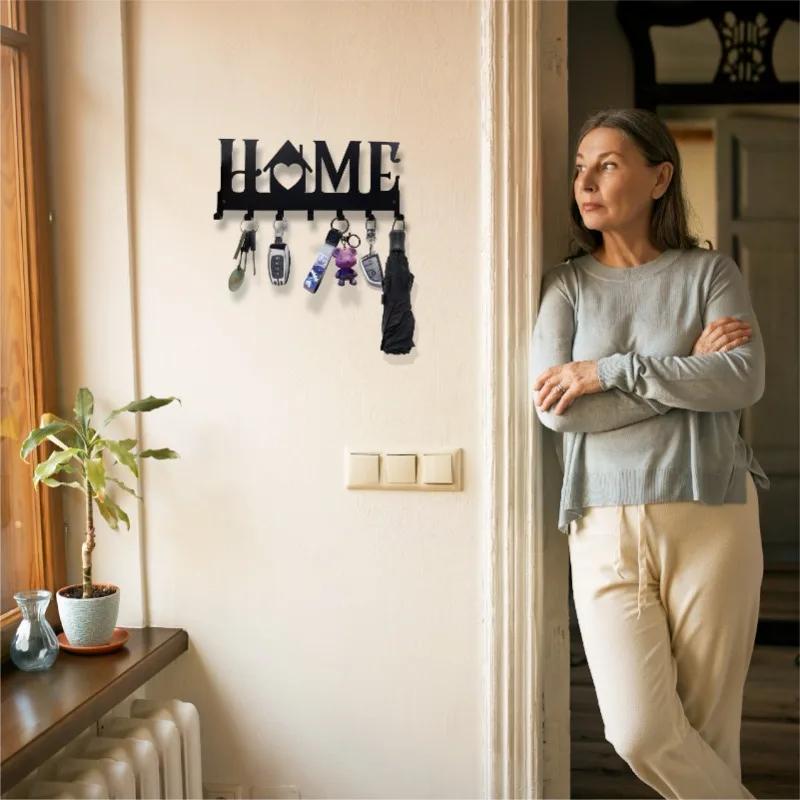 1 Stück Wandmontierter Dekorativer Schlüsselhalter Sweet Home, Schlüsselwandhaken, Kreativer Schlüsselhalter für Haustür