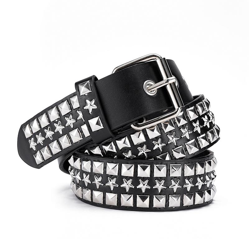 Bronze Bullet Belt Metal Belt Men And Women Punk Hardware Jeans Belt Y2K Belt Designer Belt Women'S Belt