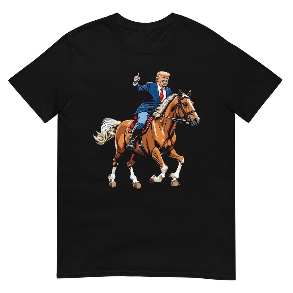 Funny Donald Trump Riding Horse Trump On Horseback T-Shirt