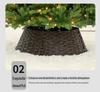 Woven Rattan Christmas Tree Skirt & Base Decoration