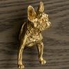Brass Dog Head Cabinet Door Knobs Gold Dog Tail Drawer Pulls Light Luxury Solid Simple Drawer Wardrobe Door