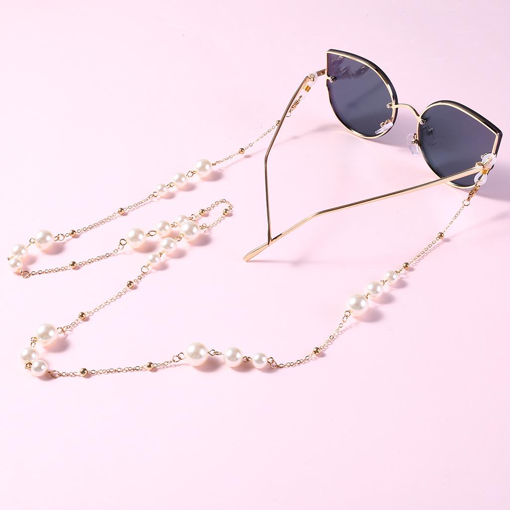 Women Fashion Nonslip Pearl Beads Eyeglass Chain for Glasses Accessories