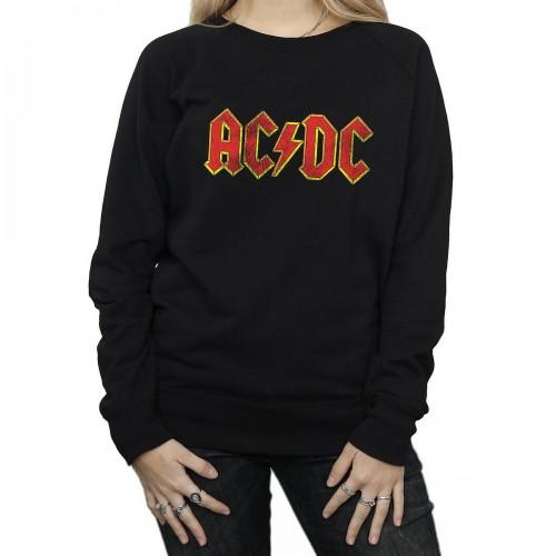 AC/DC Womens/Ladies Distressed Logo Cotton Sweatshirt