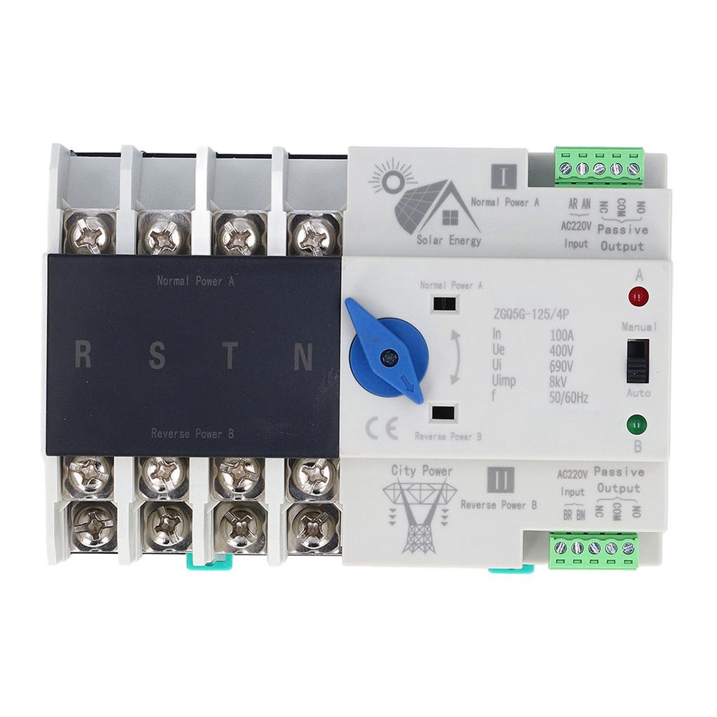 Dual Power Automatic Transfer Switch 4P ATS 100A Automatic Transfer Switch for Shopping Mall