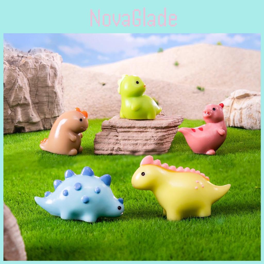 Charming Resin Dinosaur Desk Ornaments Cute Mini Dinosaur Car Dashboard Decor