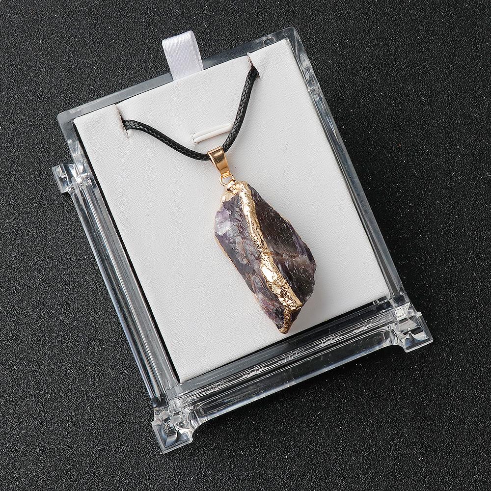 Women Necklace Natural Stone Irregular Pendant Charms For Elegant Women Love Romantic Gift Chains 45+5 Cm