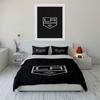 "LA Kings Black Logo Design" Print Bedding Set Duvet Cover Pillowcases (1* Duvet Cover 2* Pillowcases Do Not Include Comforter)
