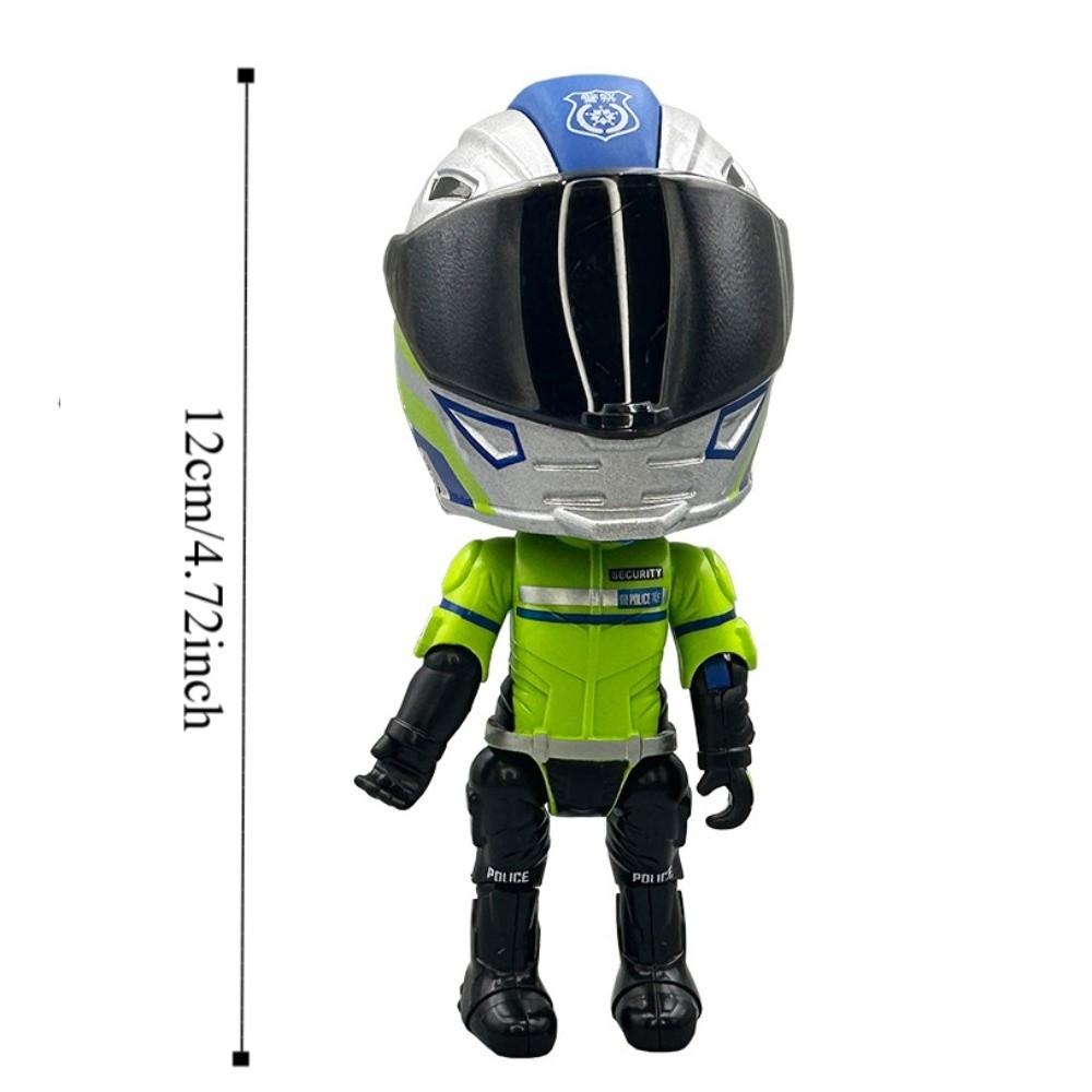 Joint Mobility Zinc Zinc Alloy Motorcycle Helmet Toy Action Figure Movable Figurine Model  Auto Decor