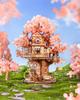 Rolife 3D Wooden Cherry Blossom Treehouse with Swing Assembly Kit Creative Model Craft Cherry Blossom House Japanese Style Interior Decoration Home
