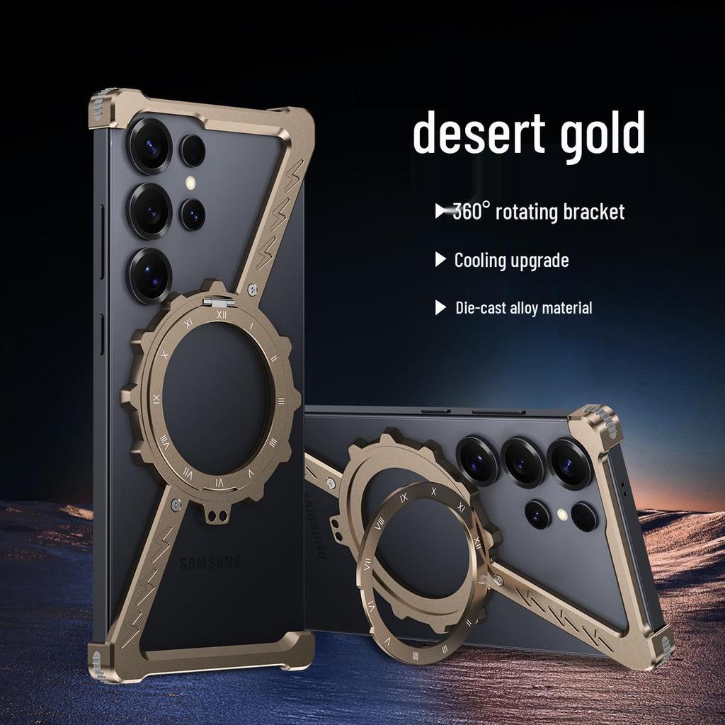 Samsung S25 Ultra Z-Type Metal Heat Dissipation Rotating Phone Case