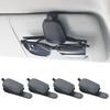 2 Packs Sunglasses Holders for Car Visor Magnetic Leather Sunglasses Holder and Ticket Card Clip Car Visor Accessories
