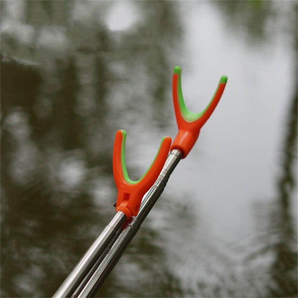 1.5-2.4M Stainless Steel Fishing Rod Stand Rod Brackets Fishing Pole Holder Fish Rods Holder