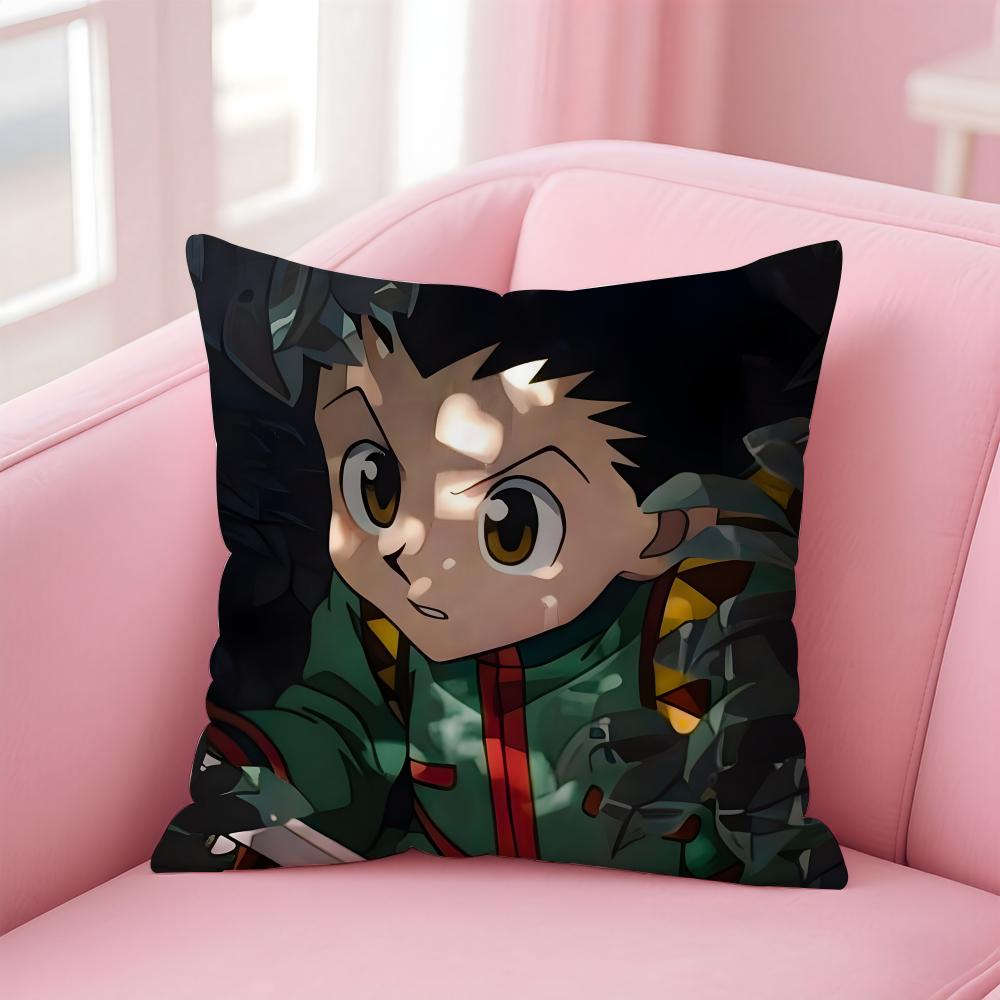 anime HUNTERxHUNTER Cushion Cover Comfortable Reversible Pillow Cover Ideal for Car Sofa Bedroom & Beyond