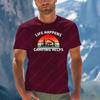 Camping LIFE HAPPENS Oneck Printed Unisex Tops Camp Lover Gift Adult Cotton Tshirts Ropa Hombre Men Clothing Camisetas Man Tee