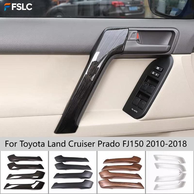 Car Upgrade For Toyota Land Cruiser Prado FJ150 2010-2018 4PCS Silver ABS Interior Door Handle Decor Cover Trim Car Accessories