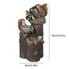 Animal Statue Solar Flowing Water Squirrel Duck Resin Sculptures Outdoor Garden Decoration Yard Ornaments with LED Lights