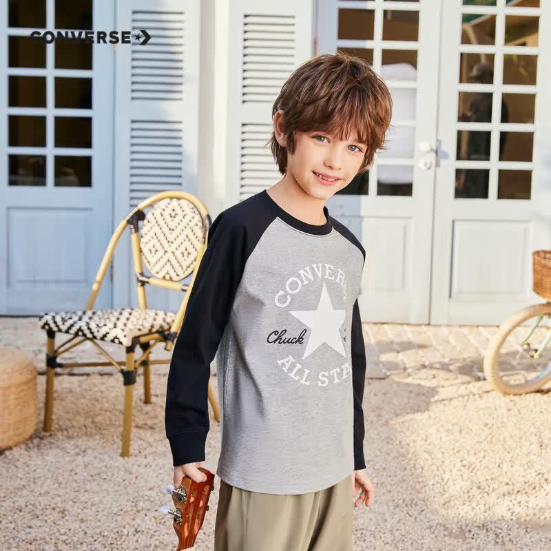 Converse Kids  Color-Block Long-Sleeve T-Shirt 5
