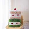 Plush Matcha Dessert Cake Toy for Kids' Room Decor and Photo Props
