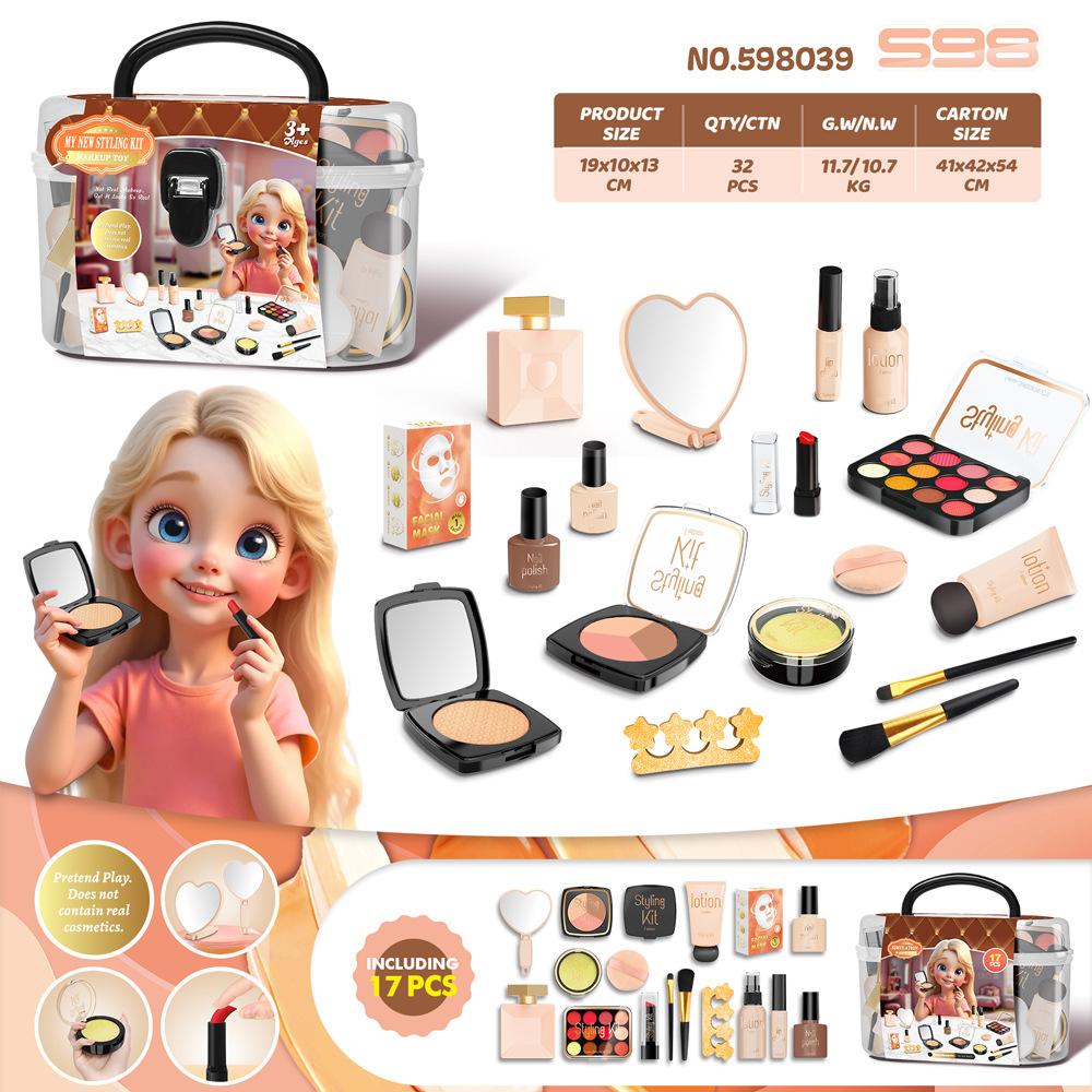 Children'S Cosmetic Set, Simulated Makeup Jewelry, Uncolored Playhouse Girl Toys 3-5 Years Old