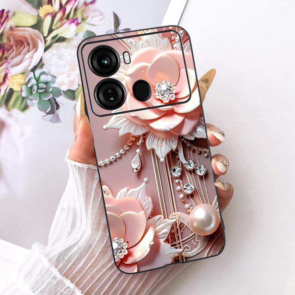 Coque Pour ITEL P40 Housse P662L Silicone Chat Mignon Mode Drôle Peinte Funda Pour P40 ITEL P 40 Coque de Téléphone