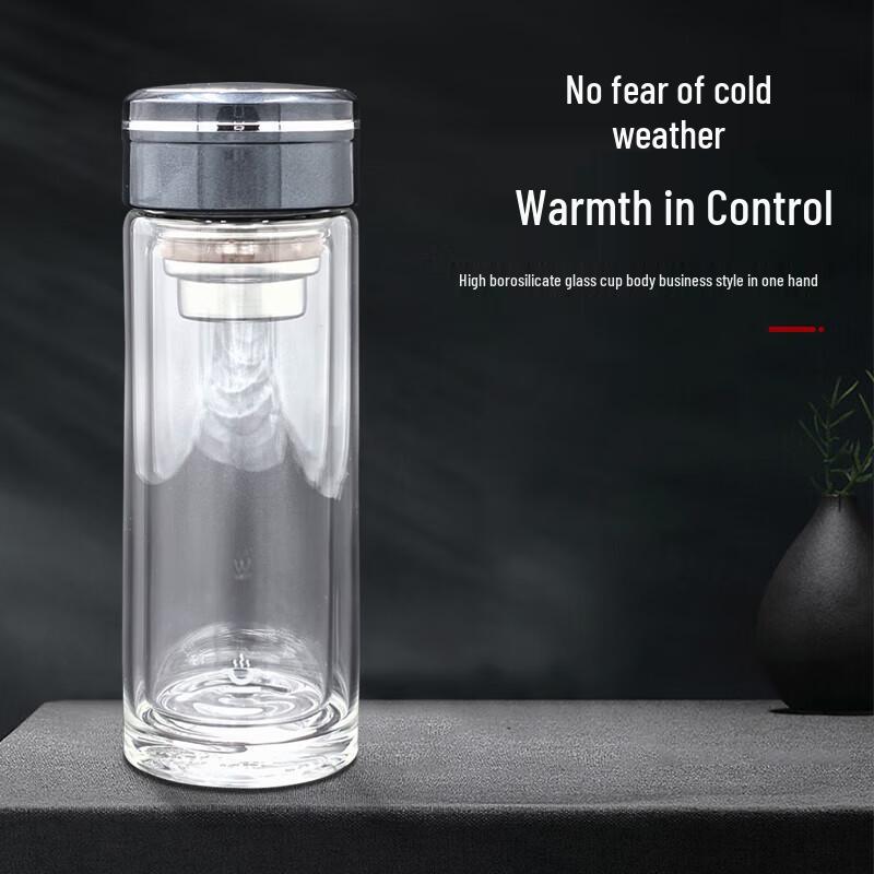 Kangcheng Kangbo Double Wall Glass Tea Infuser Mug