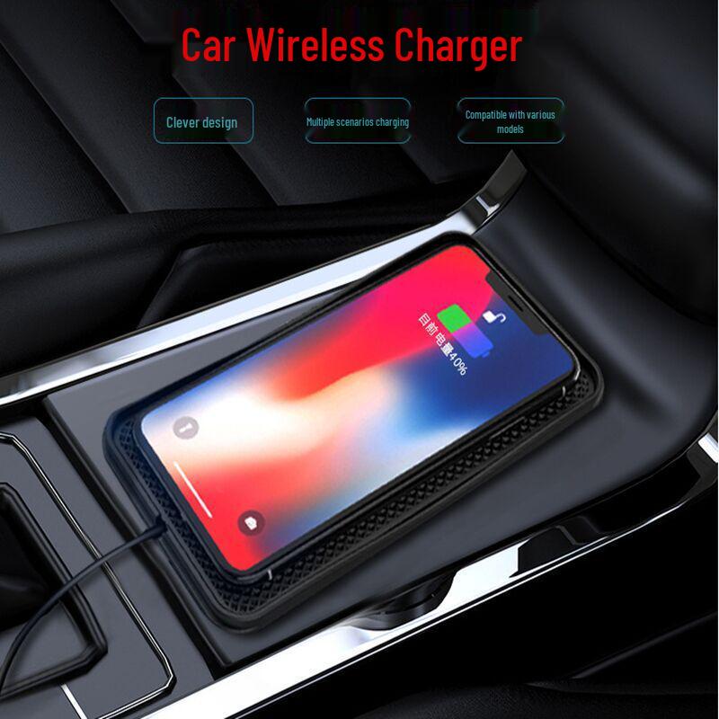 Wireless Car Charger Pad & Phone Holder for QI-Enabled Devices