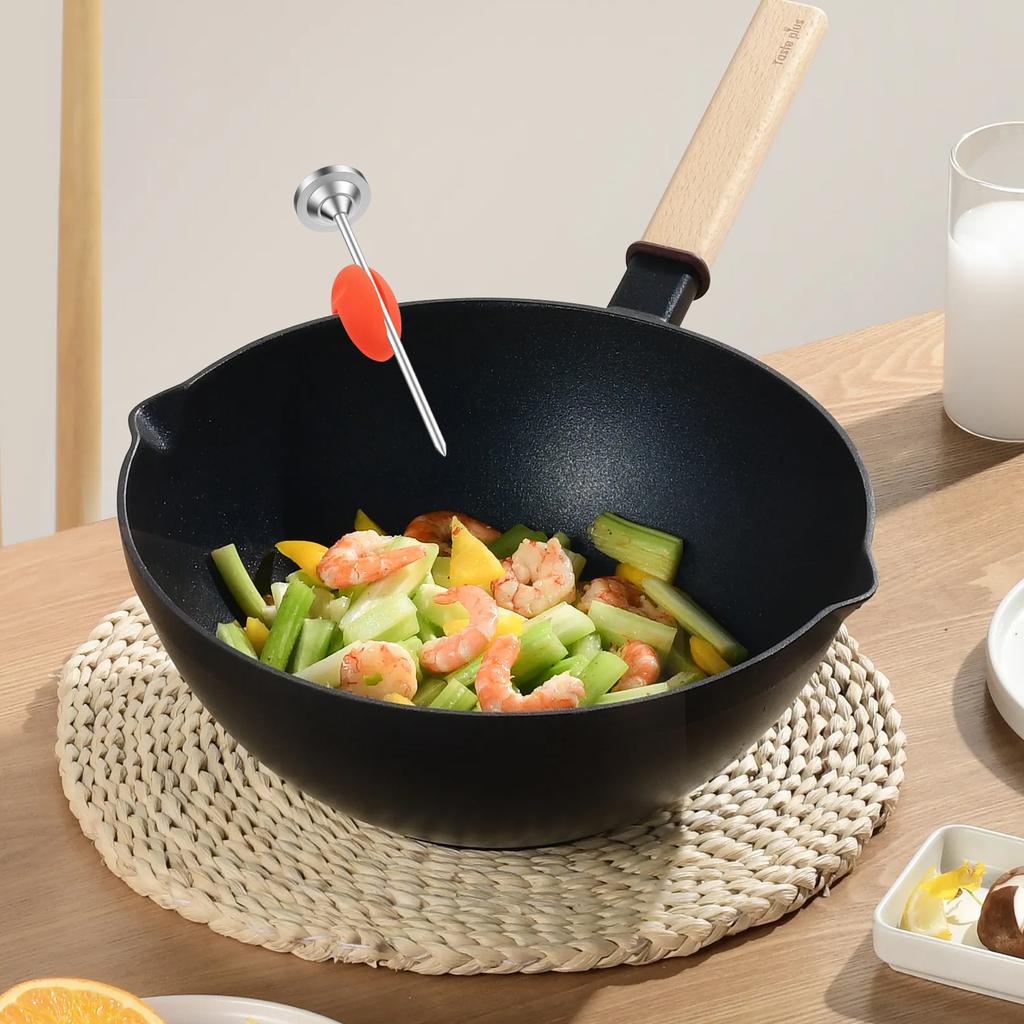 Silicone Thermometer Clip Universal Adjustable Heat Resistant Pot Clip for Cooking Grilling Candy Making Temp Clips