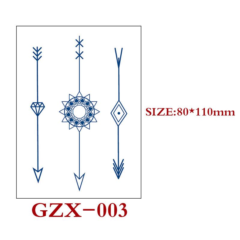 Herbal Semi-Permanent Tattoo Sticker, Semi-Permanent Tattoo Sticker, Waterproof, Sweat-Proof Tattoo