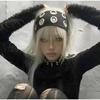 Metallloch-Stirnband, Punk-Hip-Hop-Stil, modische Kopfbedeckung für Mädchen, Rock-Y2K-Gummiband