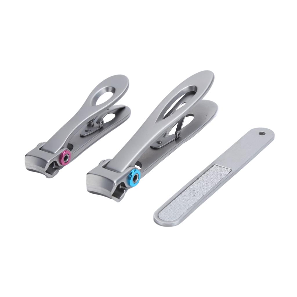 Nail Clipper Big Mouth Nail Cutter File Dead Skin Removal Stainless Steel Manicure SetSilver