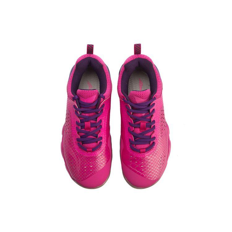 Li Ning Sound Explosion Strapazierfähig Atmungsaktiv Niedrig geschnitten Badminton Schuhe Damen Sneaker Hellrosa AYZN006-2