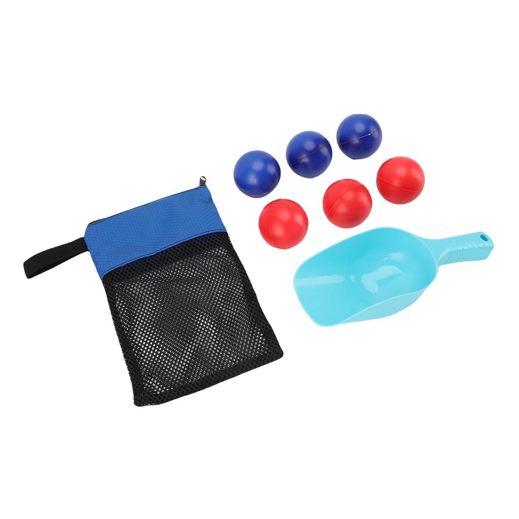 Beach Toss Game Set PVC Blue and Red Balls Portable Outdoor Toss Game Beach Accessories with Mesh