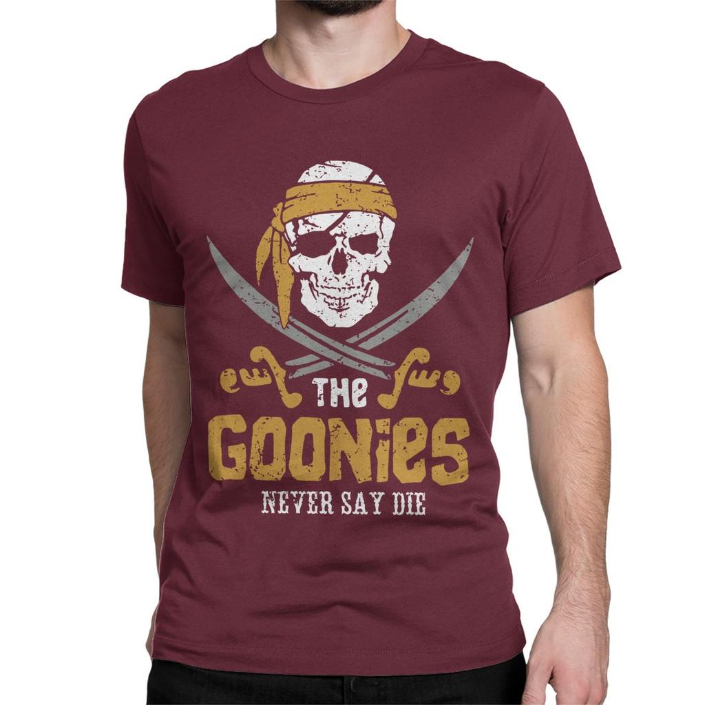 The Goonies Skull TV Series T-Shirts for Men Women Funny Pure Cotton Tee Shirt Round Neck Short Sleeve T Shirt Summer Clothing