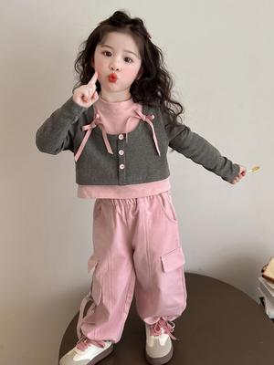 2025 Modisches Herbst-Zweiteiler-Outfit-Set für Mädchen: Stilvolles Sweatshirt & Hose