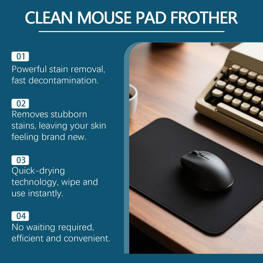 Mouse Pad Cleaner, Keyboard Cleaning Tool, Effectively Foam From Mouse Pads, Dries Quickly, And Does Not Affect Usage,100ml
