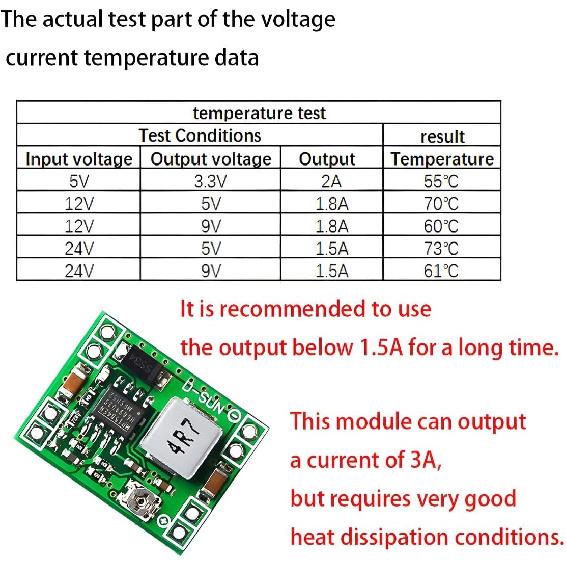 3 Pack Mini MP1584EN DC-DC Buck Converter Adjustable Power Supply Module 24V To 12V 9V 5V 3V