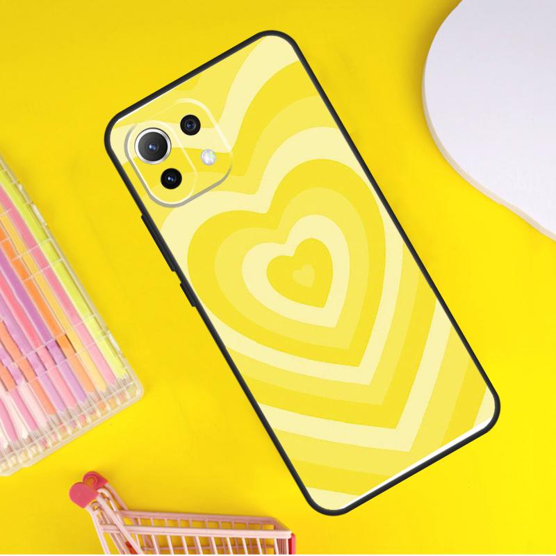 Latte Pink Brown Heart Aesthetic Cover For Xiaomi 13 14 Ultra 11T 12T 13T 14T Pro POCO X7 Pro X3 X5 F3 F5 F6 M6 X6 Pro Case