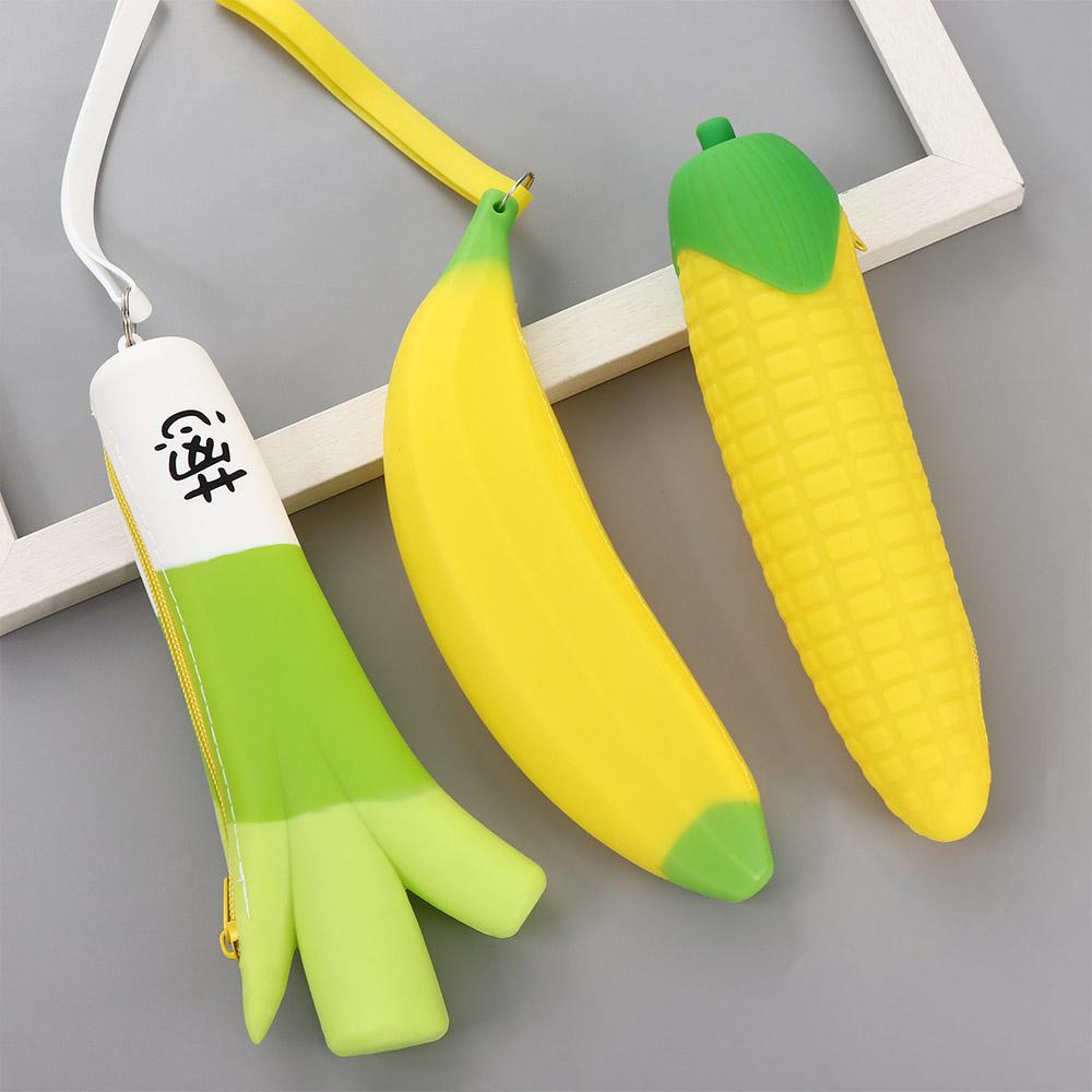 Simple Cute Capacity Pencil Bag Pencil Case Vegetables Stationery Pag