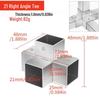 Stainless Steel Four-Way Tee Connector for Square Tubes - Weld-Free Fastener