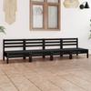 Day and Night - Day and Night Garden Furniture Set 4 Pieces Solid Black Pine Wood
