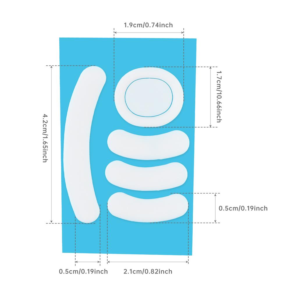 Antislip Muispads Skates Pads voor Logi GPW 1 / G102 /G304 / G305 met Reinigingspakket, Witte Antislip Sticker