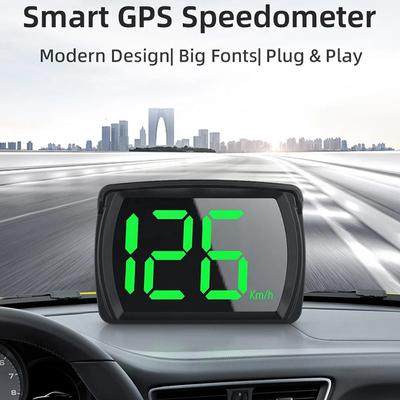 Universelles Auto HUD Head-Up-Display GPS Hud Digitaler Tacho Großes Zifferblatt Geschwindigkeitsmesser KMH für Alle Autos LKW Plug and Play Autoteil