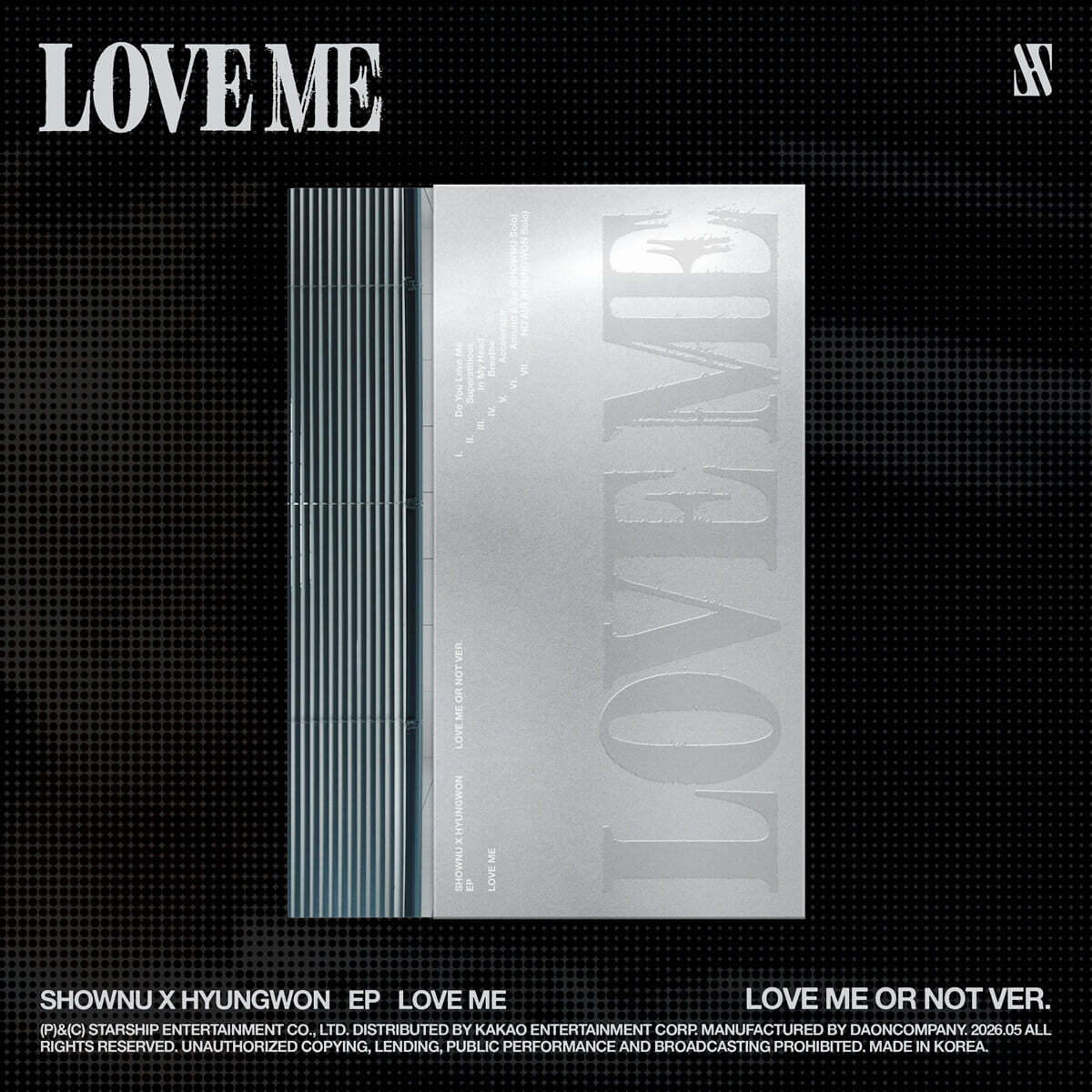 

[POB] ШОНУ X ХЁНВОН (MONSTA X) [ЛЮБИ МЕНЯ] Мини-альбом LOVE ME OR NOT VER.
