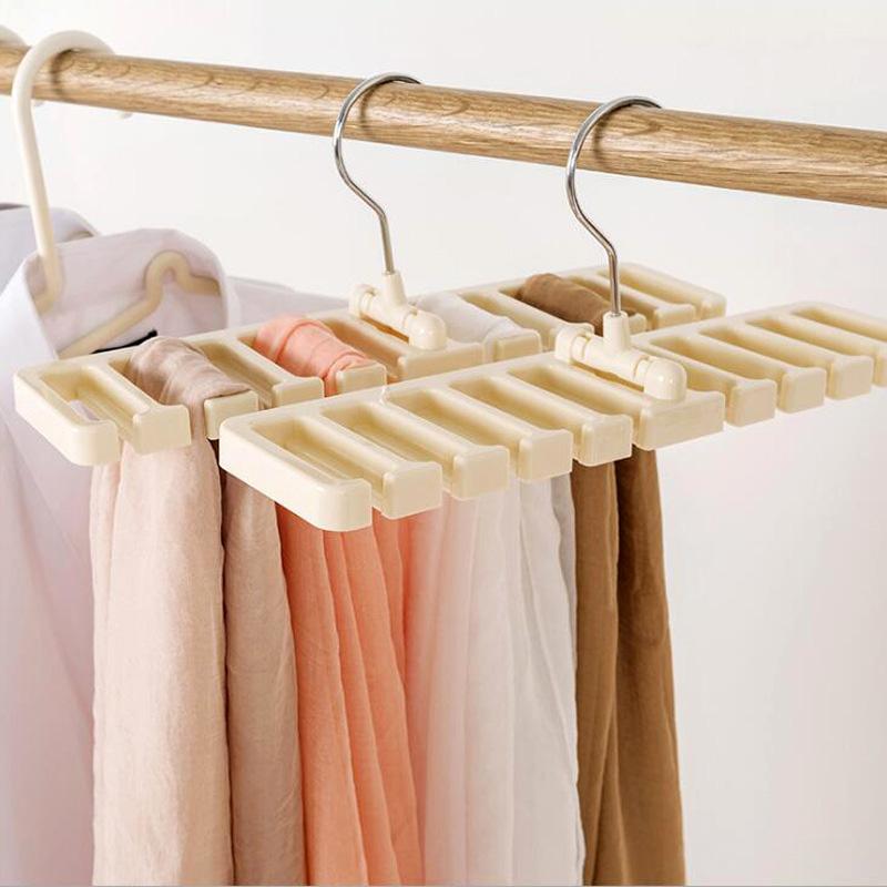 Tie Belt Hanger Wardrobe Closet Organizer 10 Card Slots Large Capacity Belt Storage Rack Scarf Tie Hanging Organizer Scarf Hook