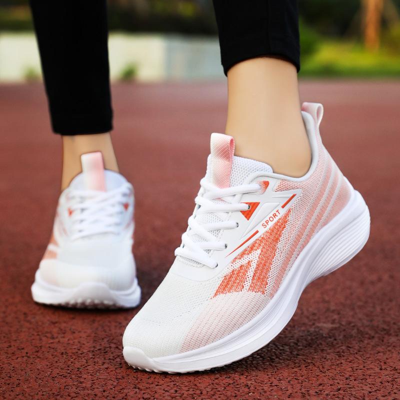 Shoes Women's Autumn New Women's Shoes Fly-woven Mesh Sneakers Breathable Casual Lightweight Soft-soled Running Shoes