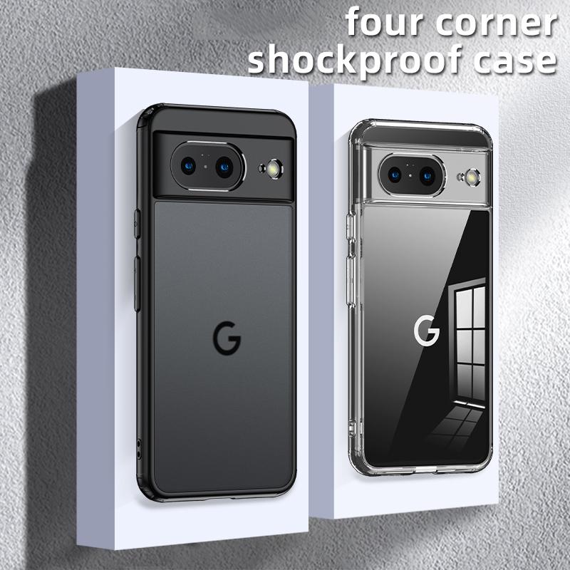 For Google Pixel 8 Slim Cell Phone Case Airbag Protection Anti-Scratch PC+TPU Phone Shell Cover