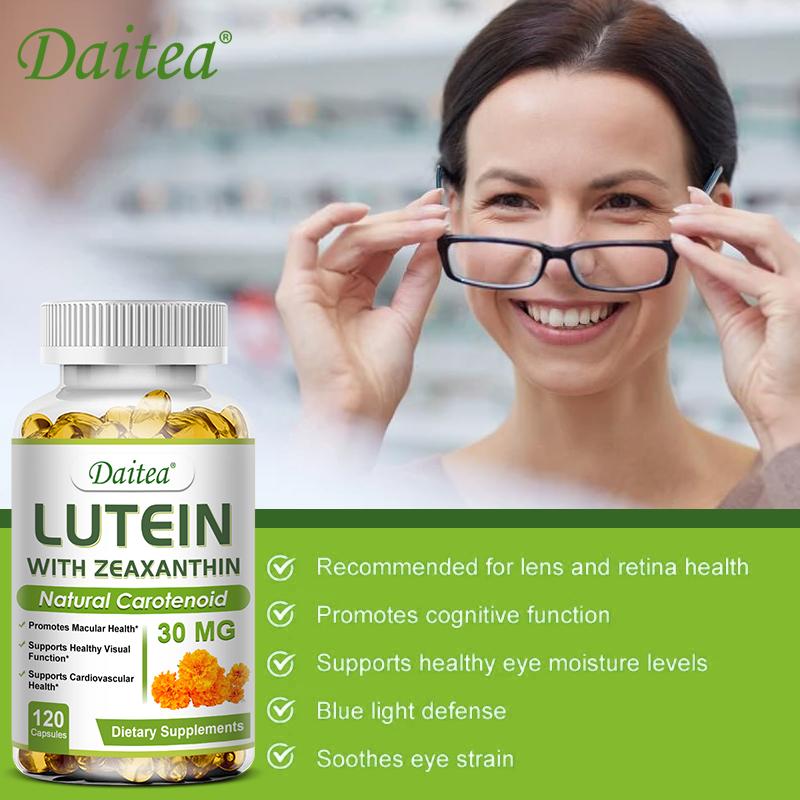 Capsule di Luteina con Zeaxantina, Estratto di Petali di Calendula, Integratore Alimentare da 120 Pezzi